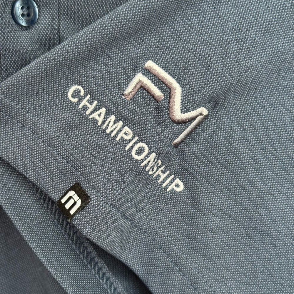 Travis Mathew Men's Blue Golf Shirt | Size XL | FM Championship - Picture 4 of 7